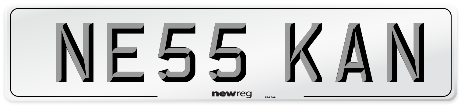 NE55 KAN Number Plate from New Reg